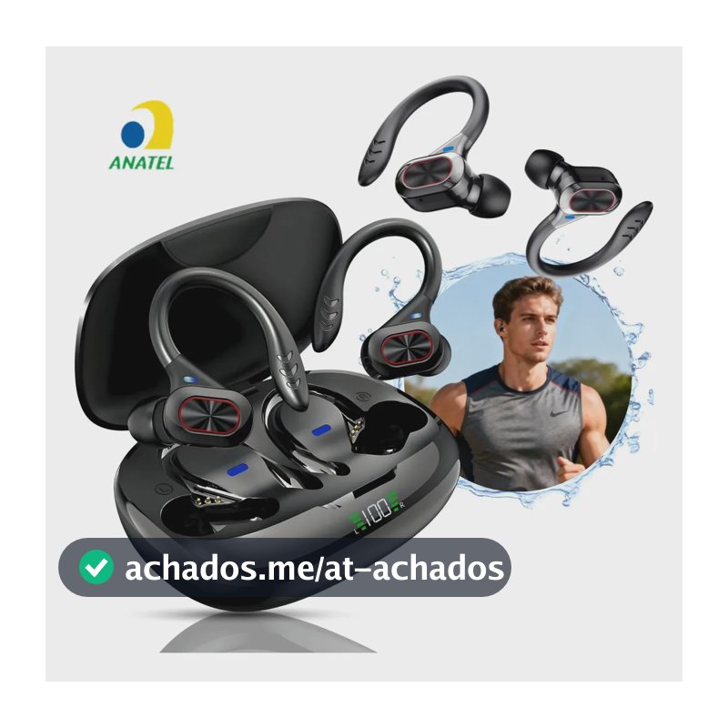 Fone de Ouvido Bela voz S730 Sem Fio Bluetooth para Esportes com Gancho