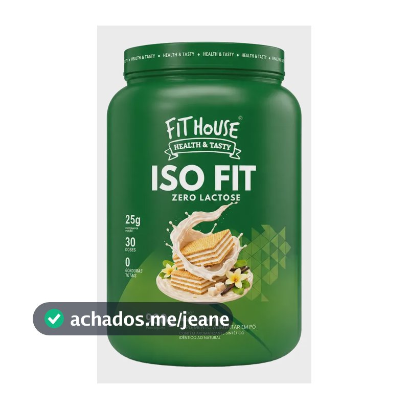 Isofit Proteina Isolada Zero Lactose Fit House 900g Wafer De Baunilha
