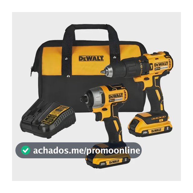 Kit Parafusadeira/furadeira + Chave De Impacto Dewalt Dck276 Amarelo 20v