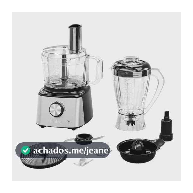 Multi Processador Alimentos Philco Pmp10a 1000w Preto 5 Em Preto 110v