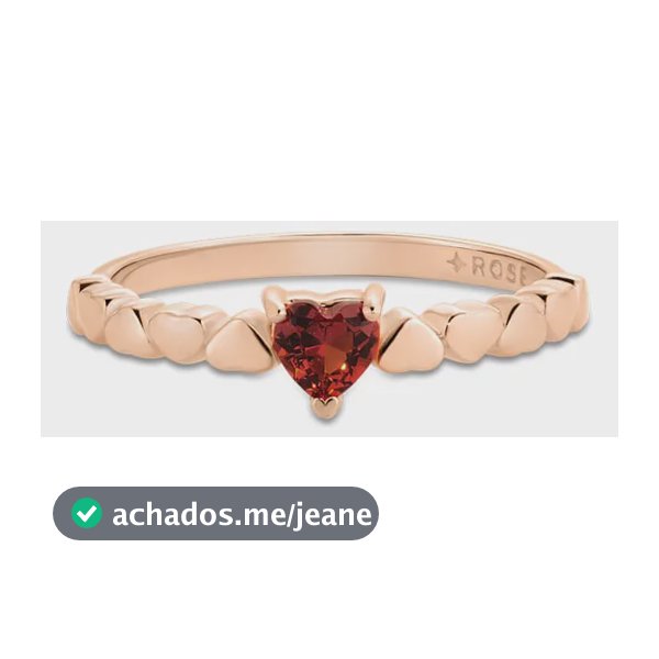 Anel Life Love Corações Em Liga Rosé Com Banho De Ouro Rosé  20