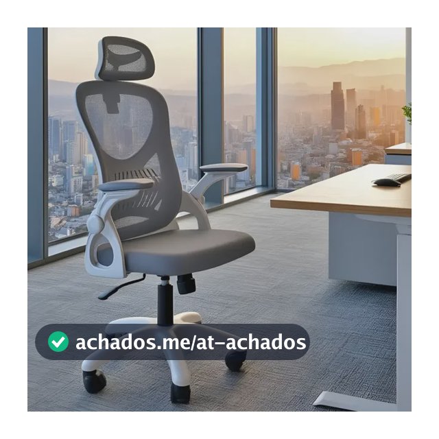 Cadeira De Escritório Columbus Presidente Ergonomica Cinza Mesh