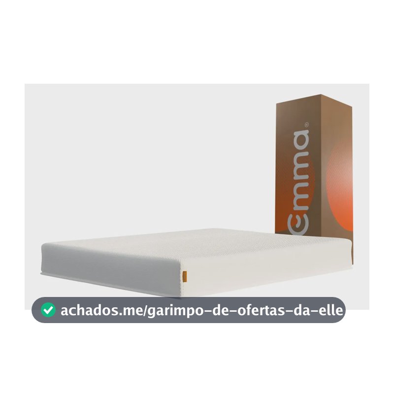 Colchão Queen Emma Basics 17 – 158x198cm - Espuma D28 17cm com Tecnologia Alemã, Embalado à Vácuo, Firmeza Ideal, Suporte Confortável