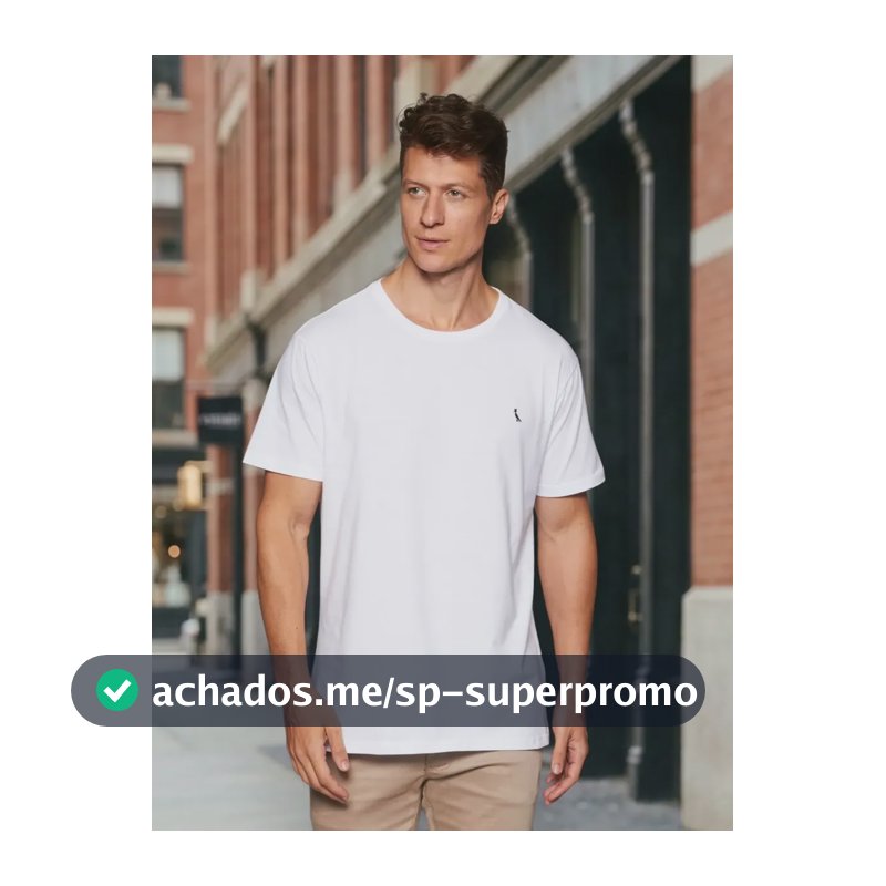 Camiseta Regular Vento Reserva Masculina Branco Liso Gg