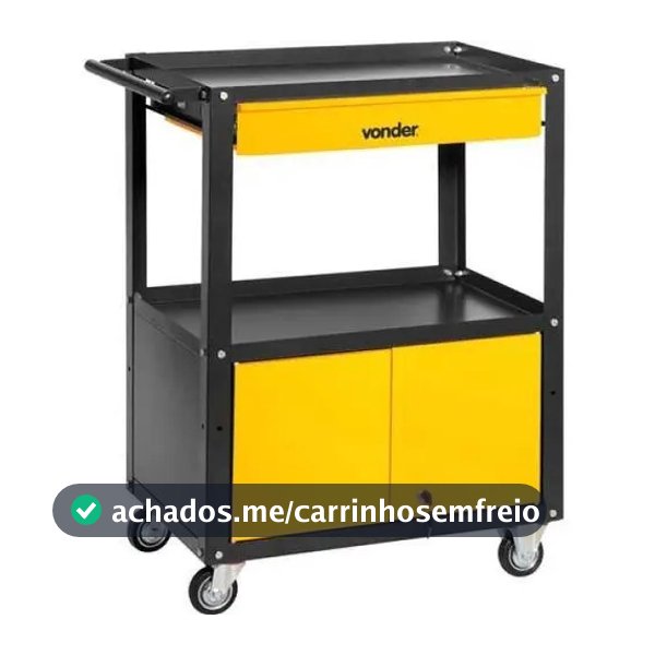 Carrinho Para Ferramentas 01 Gaveta Com Chave E Rodas Vonder