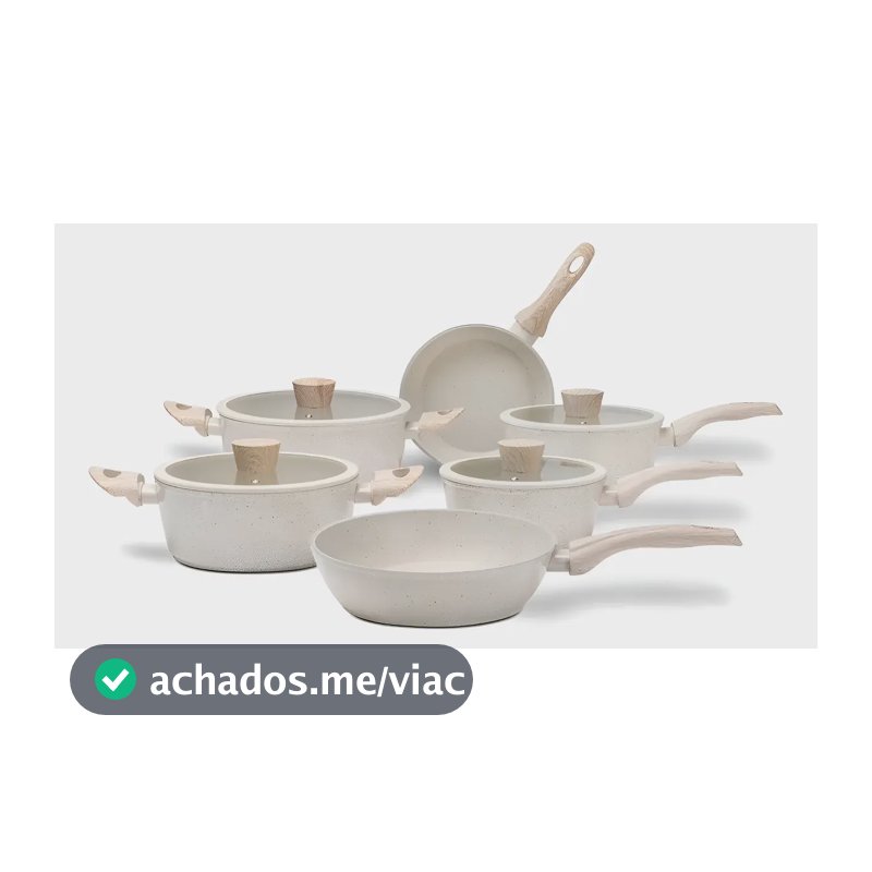 Jogo De Panelas Antiaderente 6pç Sirius Vanilla Brinox