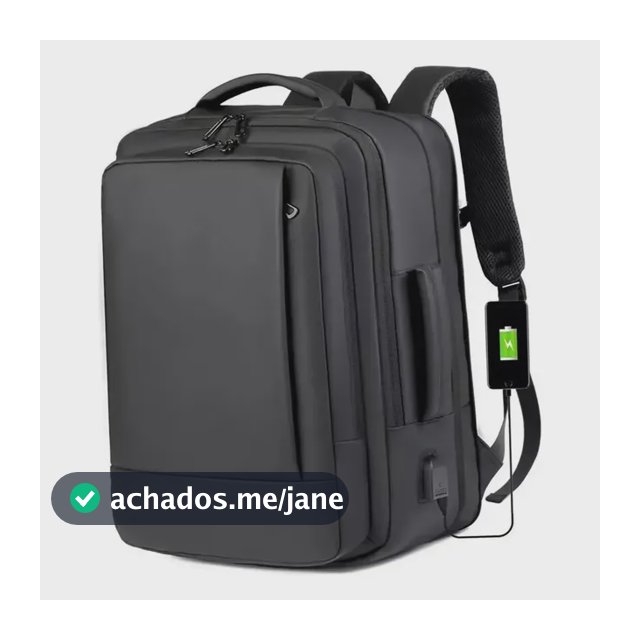 Mochila jiesipote-9242 À Prova D'água Reforçada Expansível Cor Preto