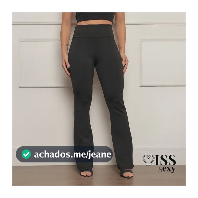 Calça Legging Flare Bailarina Boca De Sino Suplex Grossa