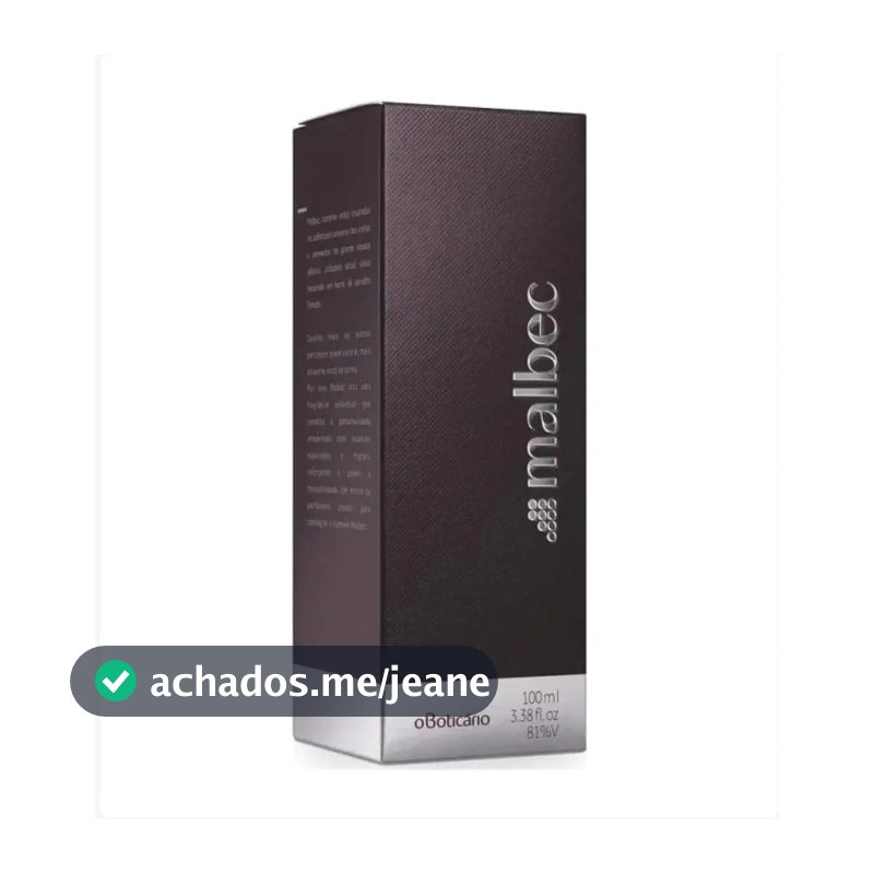 Malbec Tradicional Masculino Deo Colônia Spray 100ML