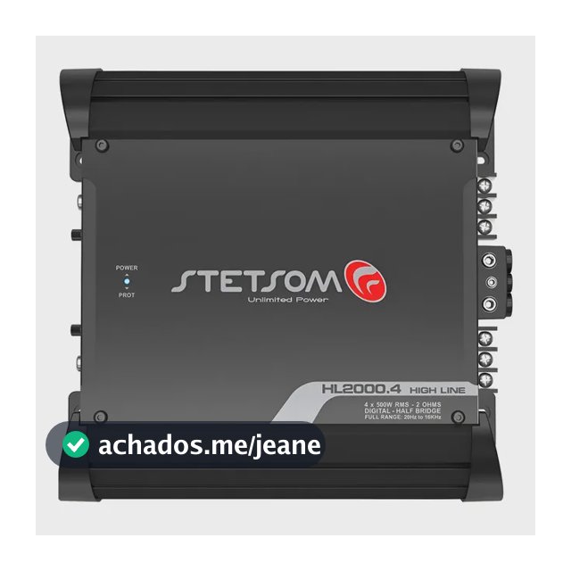 Modulo Digital Stetsom Hl2000.4 2000w Rms 4 Canais 2 Ohms Preto