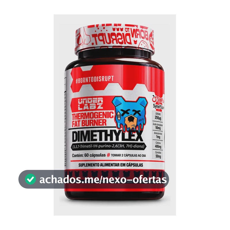Cafeína Under Labz Dimethylex Em Cápsula Sem Sabor De 60 Un