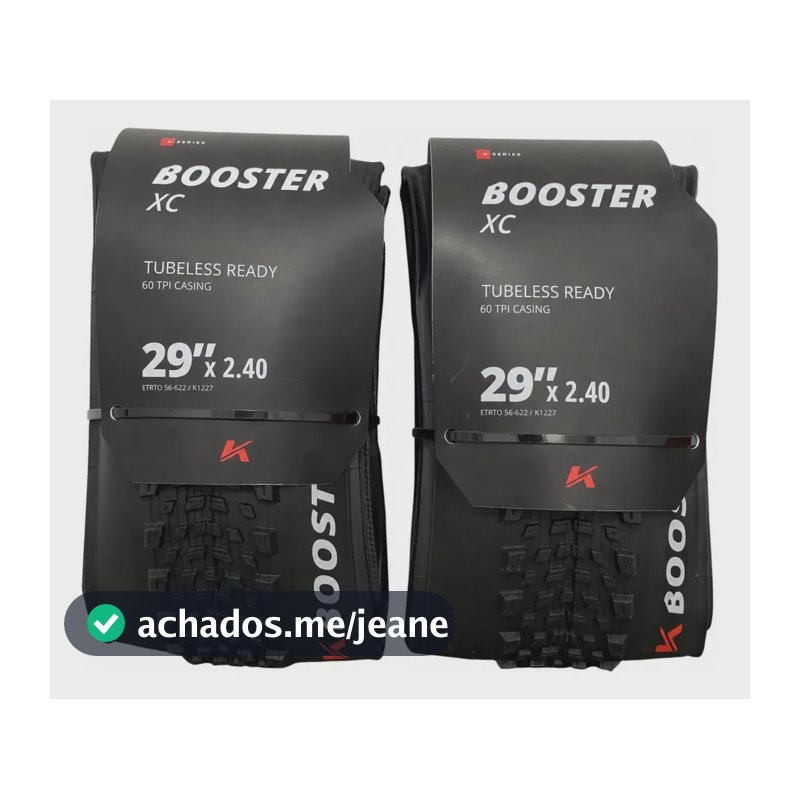 Par Pneus Bike Mtb Tubeless Kenda Booster Xc 29x2.40 Kseries Preto