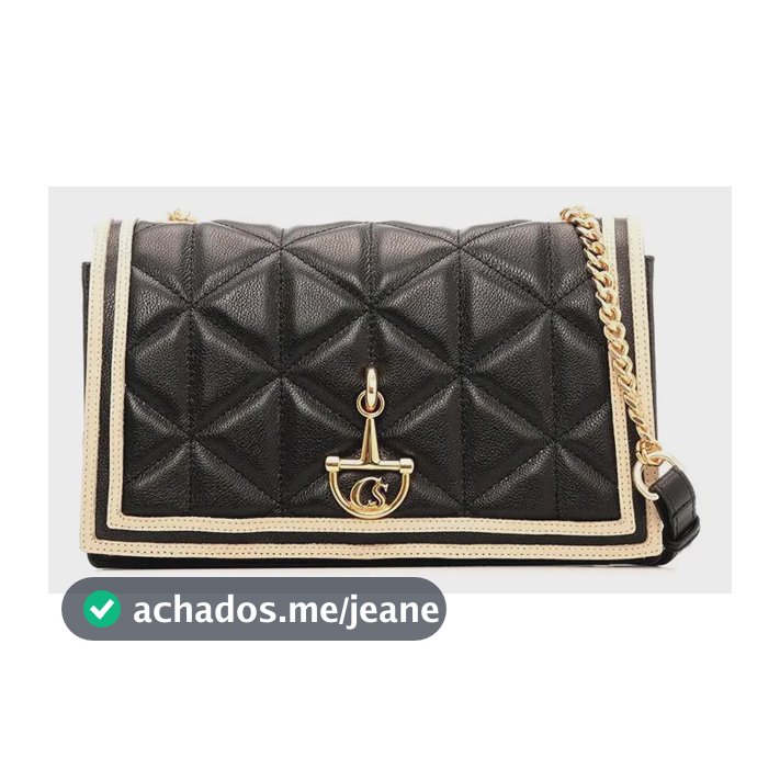 Bolsa Com Matelassê Preta Carmen Steffens Preto