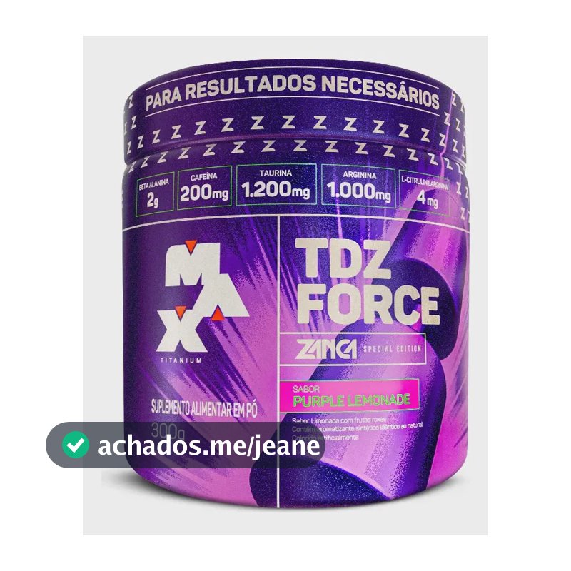 Pré Treino Tdz Force Gabriel Zancanelli 300g Purple Lemonade Purple Lemonade