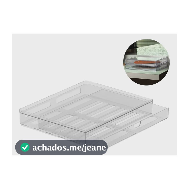 Gaveta Organizador De Jogo Americano E Sousplat 55 X 44 cm Cor Transparente Gaveteiro