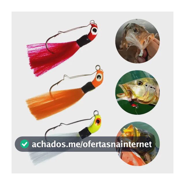 Kit 03 Iscas Lori Jig Antienrosco 12g Tucunaré Envio Rápido