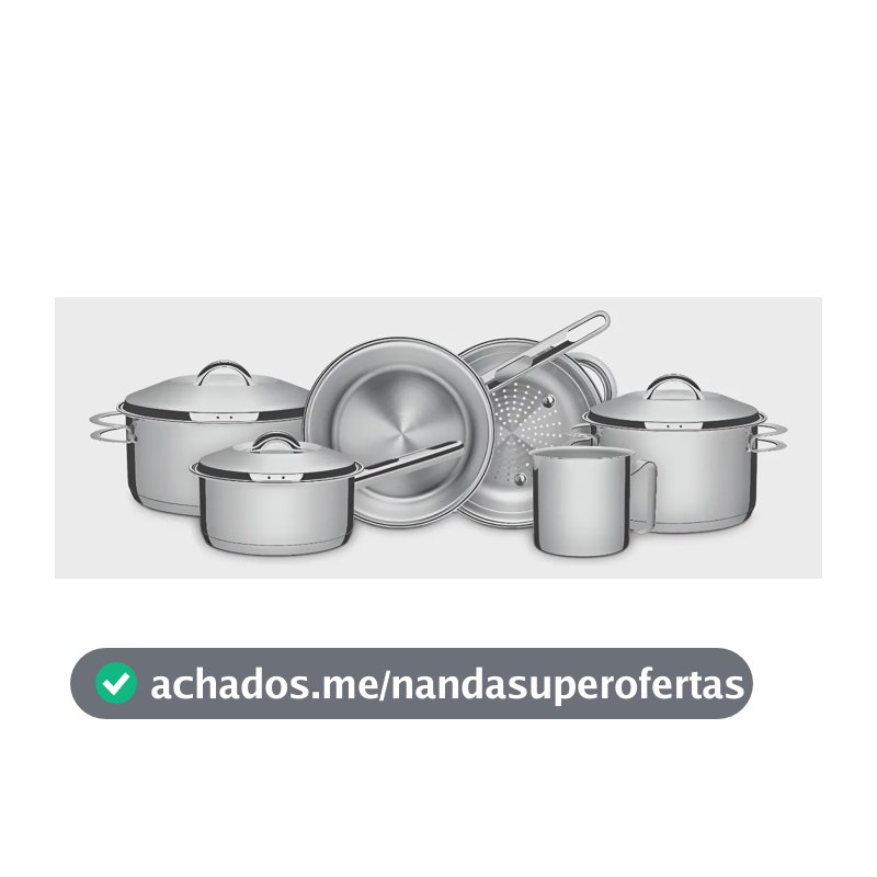 Kit Jogo De Panelas Solar 6 Peças com Fundo Triplo e Tampas de Inox Tramontina