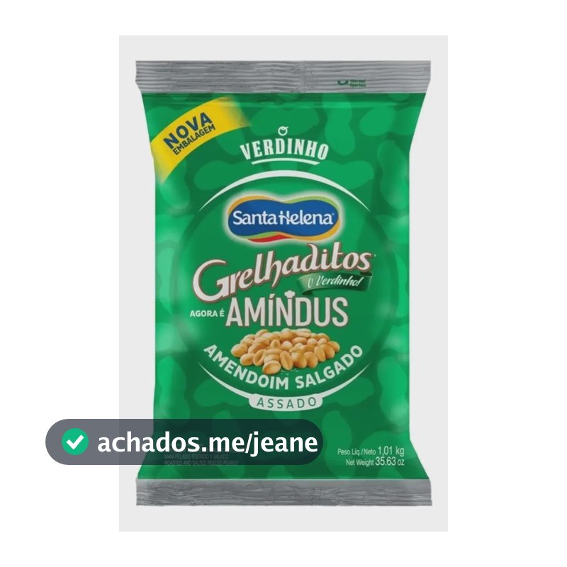 Amendoim Salgado Amíndus Grelhaditos Sem Pele Assado 1,01kg