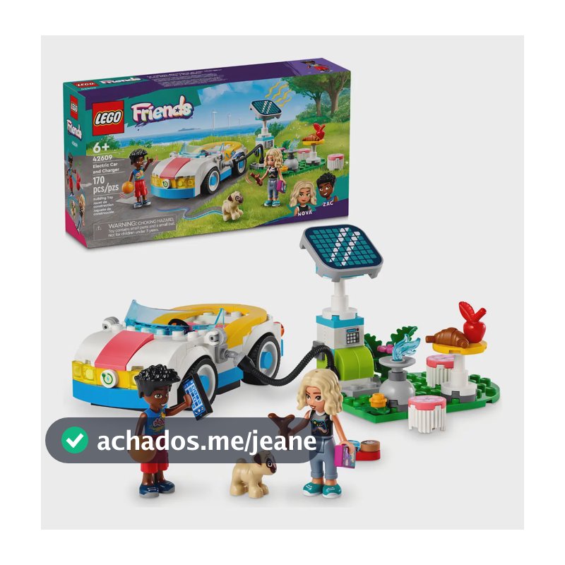 Lego Friends 42609 Carro Elétrico E Carregador Com 170 Peças
