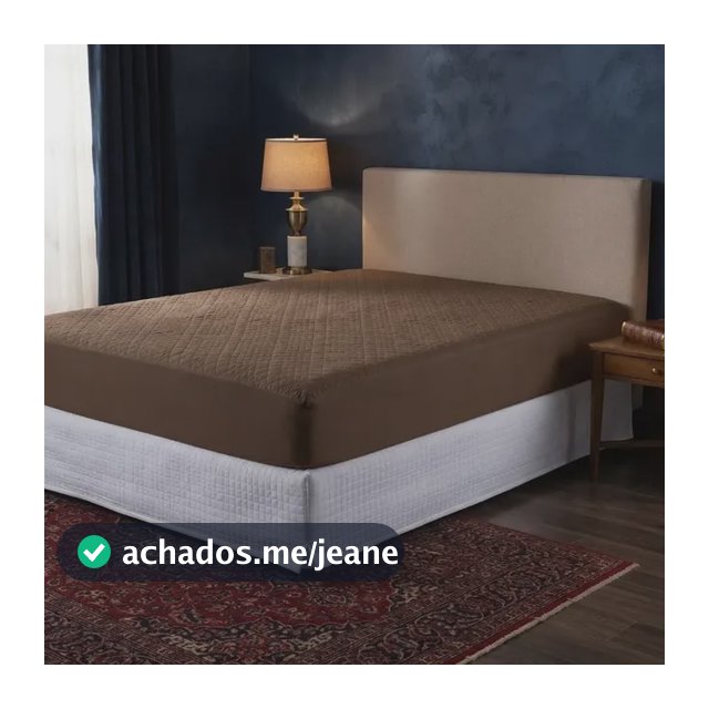 Capa Protetor De Colchão Cama Viúva Box Impermeável Matelado Marrom Liso Viúva