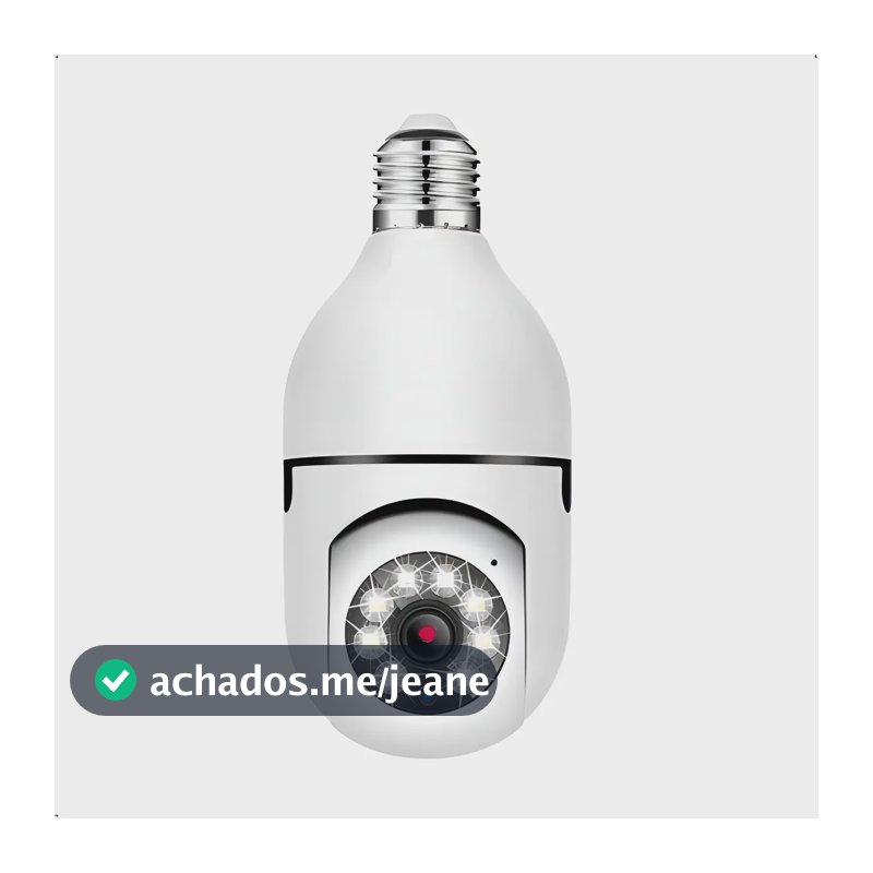 Câmera de Segurança Espiã Yoosee Lâmpada Wi-Fi Full HD 1080p Visão Noturna 360°