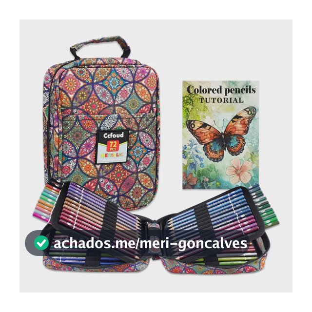 Lápis De Cor Metálicos Ccfoud 72 Com Estojo 72