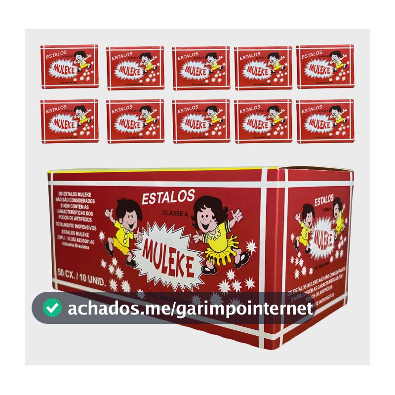 500 Estalos Biribinha De Salão Brinquedo 50 Caixinhas C/10