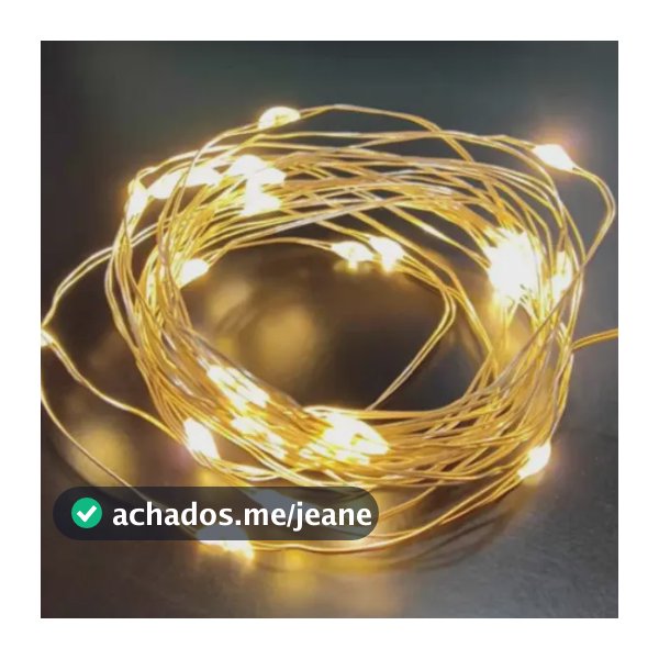 Kit 40 Fio De Fada Luzes Led 2 Metros Para Festa Em Casa Amarelo 4.5v