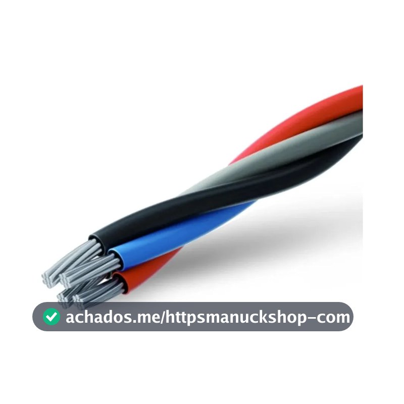 Trifásico 16mm Quadruplex Preto Cinza Vermelho +azul 30 Mts Ptczvmaz