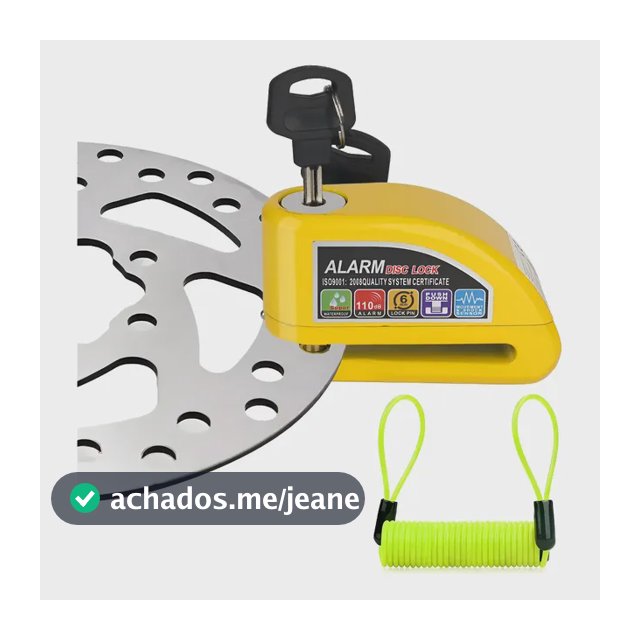 Trava Cadeado De Freio Disco Com Alarme Sonoro Para Moto