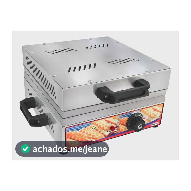 Crepeira Elétrica Pratic Metal Profissional de 12 Cavidades em Inox com Termostato 2000W