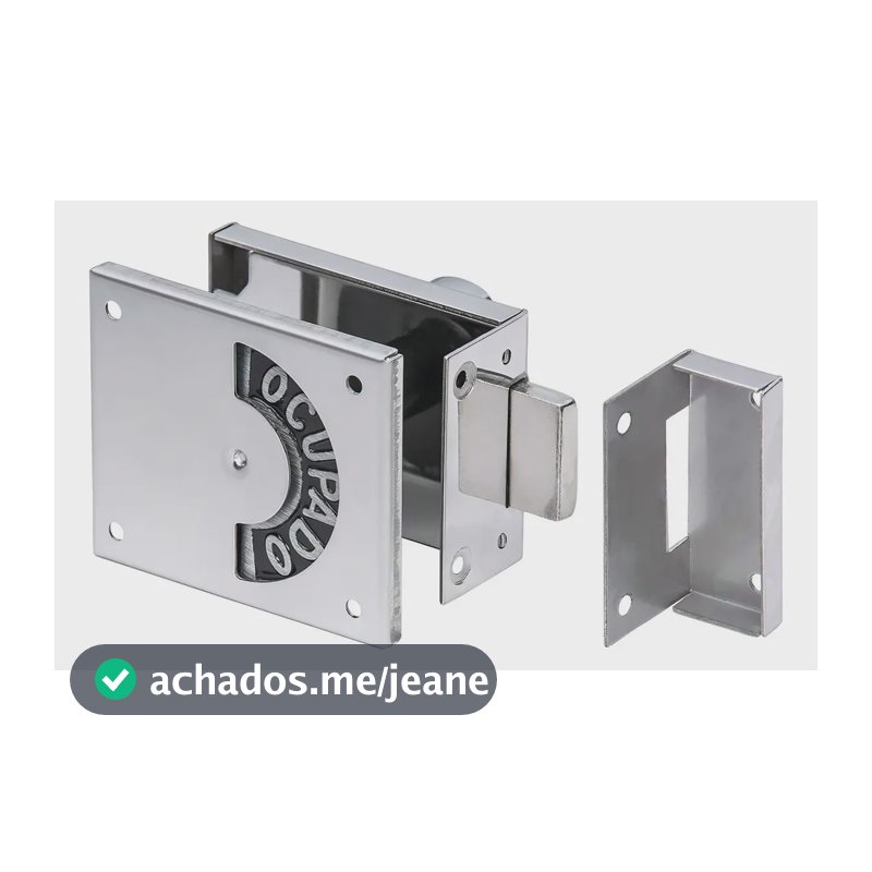 Fechadura Banheiro Livre Ocupado Kala Zamak Cromado Porta 26-40mm