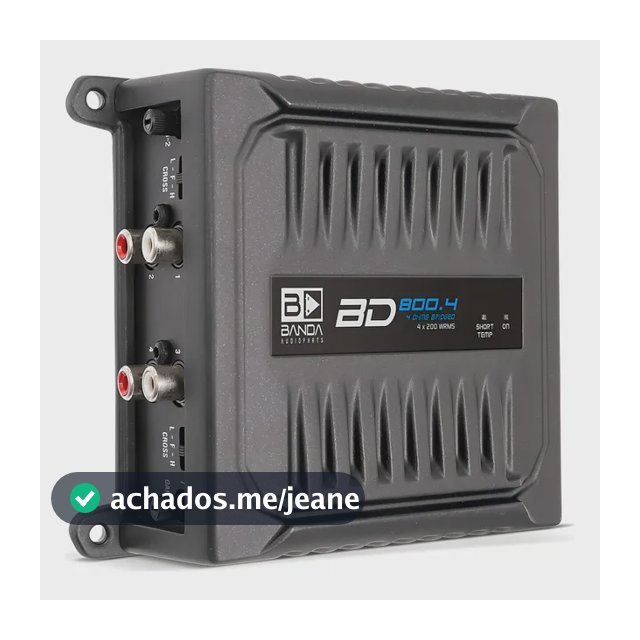 Módulo Banda BD800w Amplificador 800.4 4 Canais 2 Ohms Cor Preto