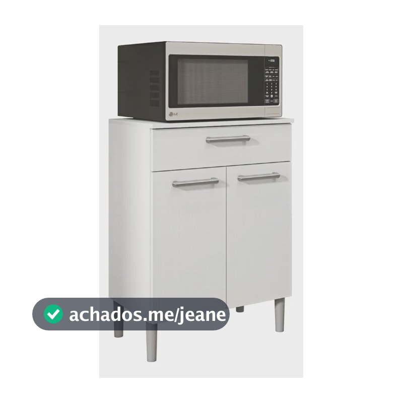 Armário Cozinha Multiuso Para Micro Ondas Kit's Paraná Branco