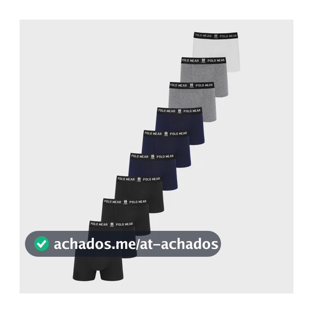 Kit 10 Cuecas Algodão Polo Wear Sortido