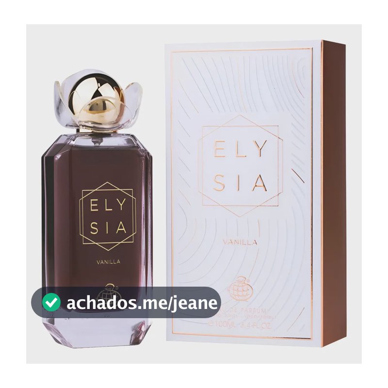 Perfume Feminino Fragrance World Elysia Vanilla Eau de Parfum 100ml
