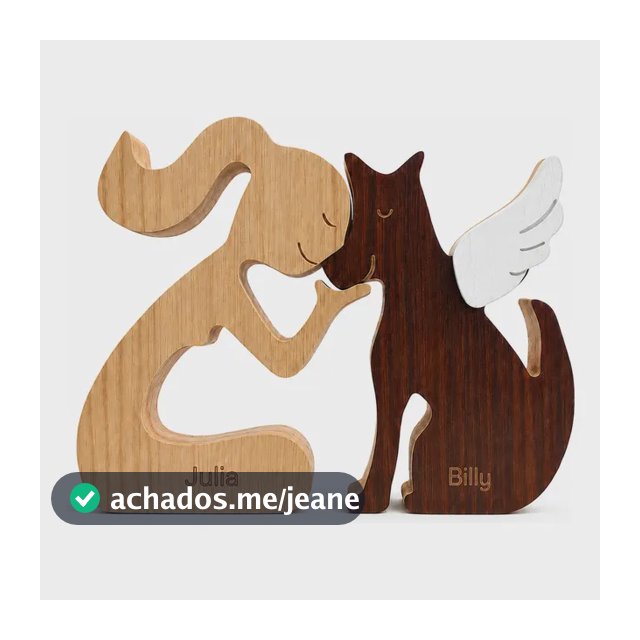 Escultura Em Madeira Anjinho De 4 Patas
