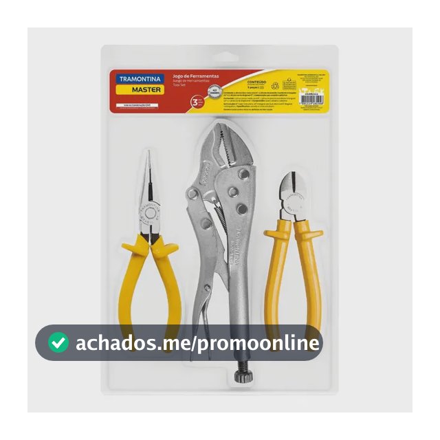 Jogo De Alicates Tramontina Master C/ Alicate De Pressão 3pç
