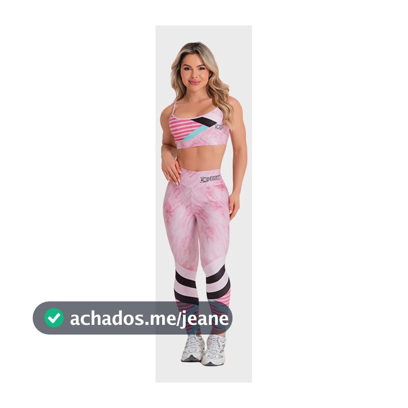 Conjunto Fitness Feminino Calça E Top - Laonefit Penha Conjunto Estampado G