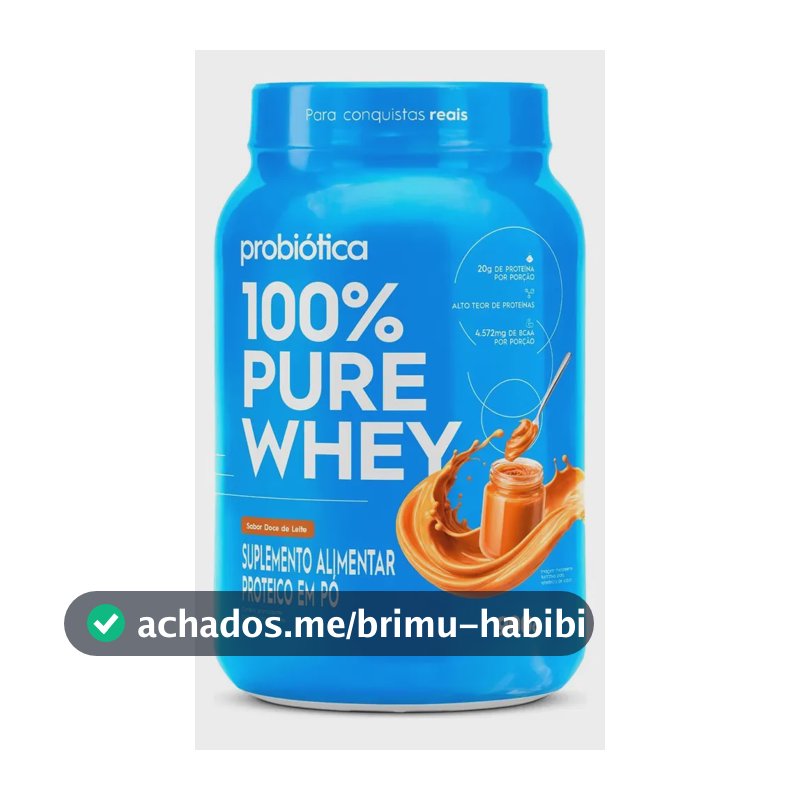 100% Pure Whey 900g Pote Sabores Novos - Probiótica Doce De Leite