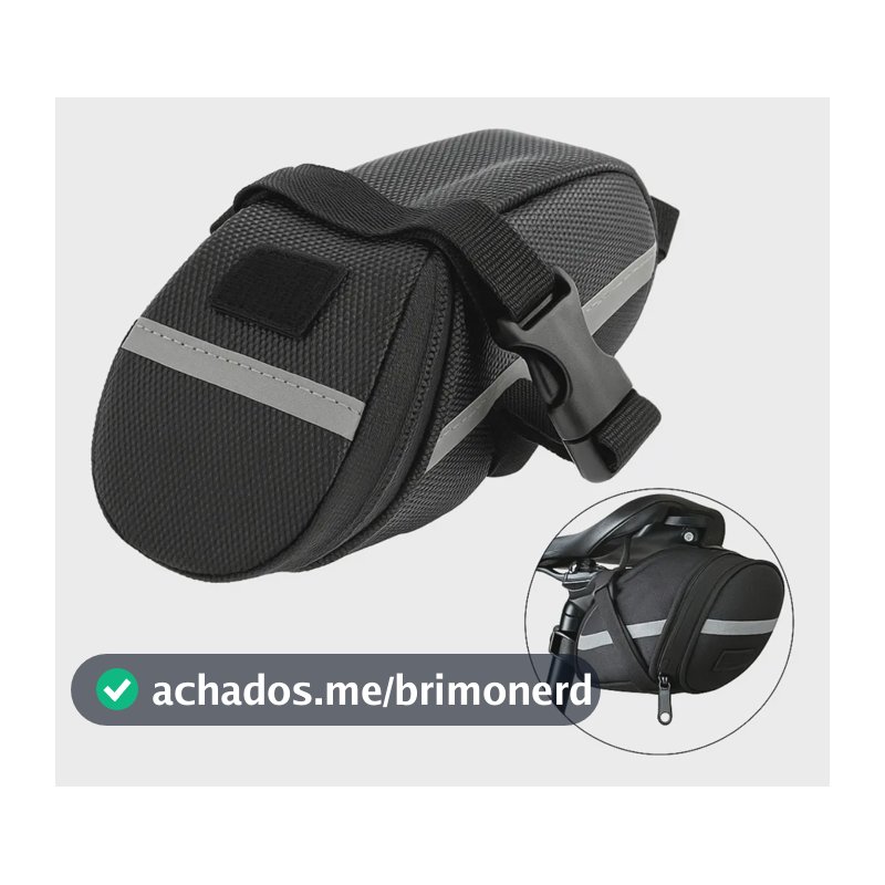 Bolsa De Selim Para Bike C/ Refletor Impermeável Case Para Banco De Bicicleta Com Faixas Refletivas Porta Objetos Ferramentas Tumblr