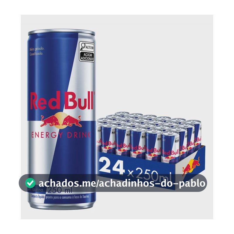 Red Bull Energético, Energy Drink, 250ml, 24 latas
