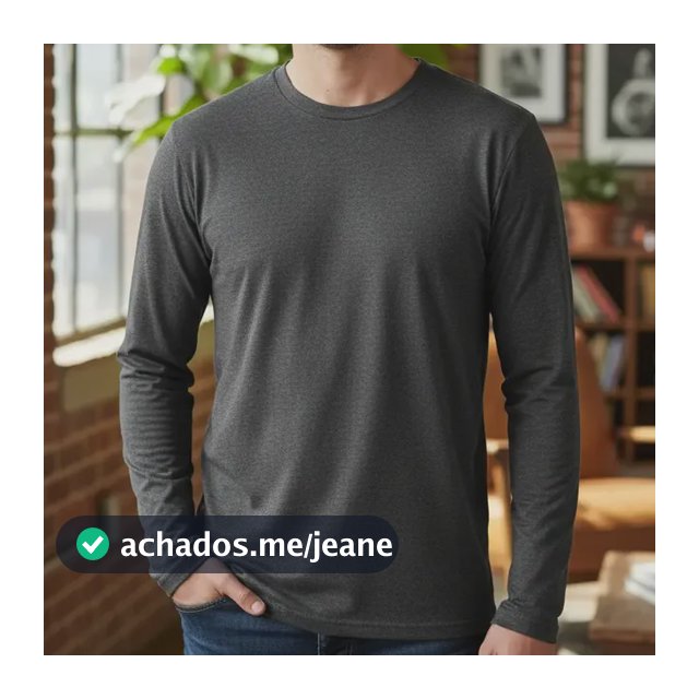 Camiseta Masculina Manga Longa Premium Não Precisa Passar
