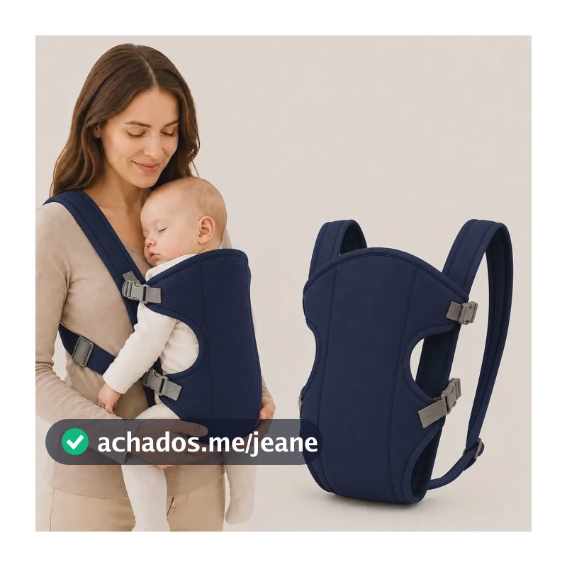 Canguru Bebê Carregador Sling Ergonomico Cadeirinha Conforto Azul-marinho