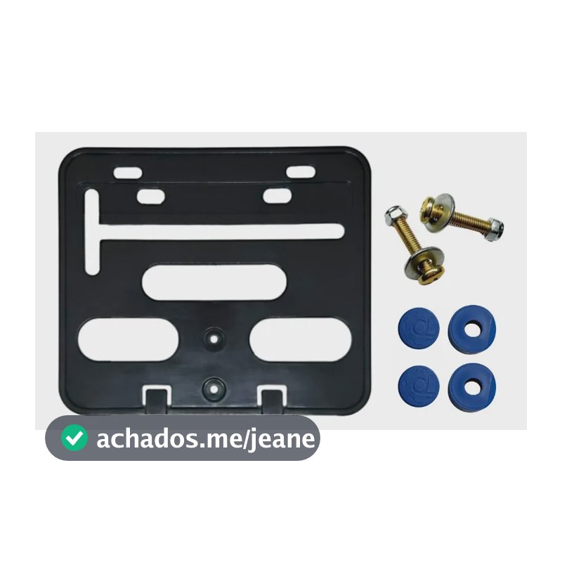 Suporte Protetor De Placa Moto Mercosul Plástico Preto