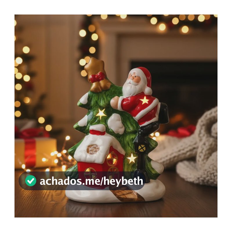 Casinha Do Papai Noel Natal Enfeite Natalino Led Colorido  Vermelho Branco Amarelo Preto 12v