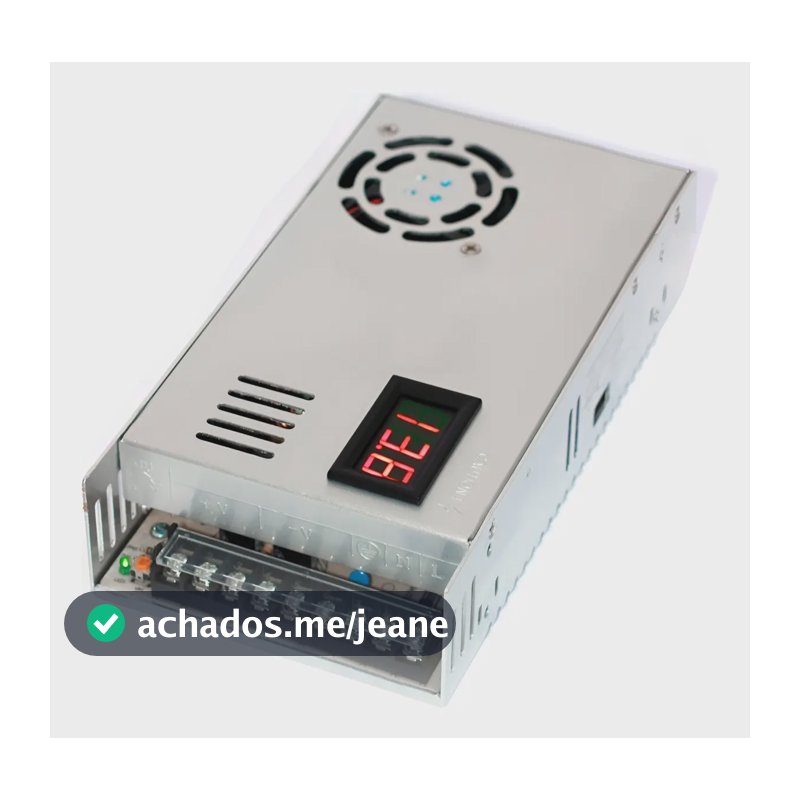 Fonte Automotiva Chaveada 13v 120amperes + Voltímetro + Cabo Vermelho