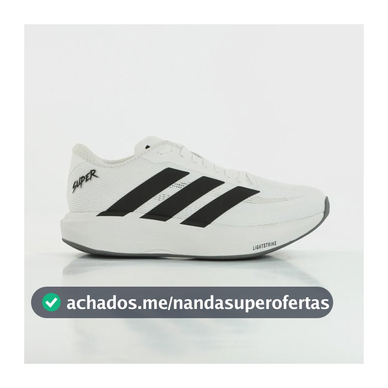 Tênis adidas Super Corrida Esportivo Treino Leve Eva Branco E Preto 37 Br