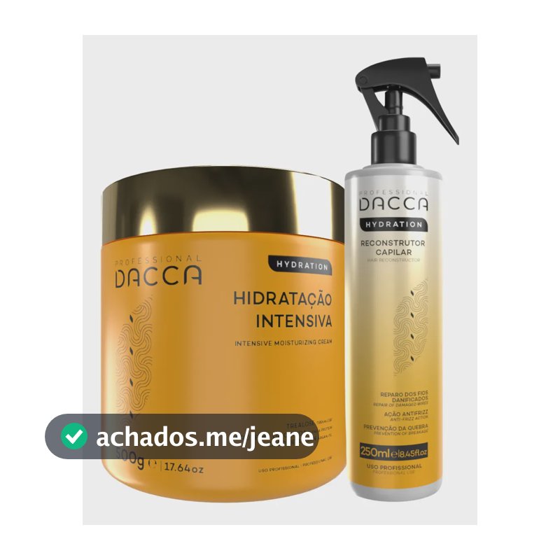 Kit Dacca Máscara Creme De Hidratação E Reconstrutor Capilar Instantâneo Profissional