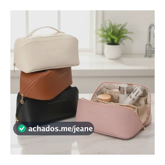 Bolsa Necessaire Organizador Porta Maquiagem Higiene Meiling Rosa Luxo Lady Lisa